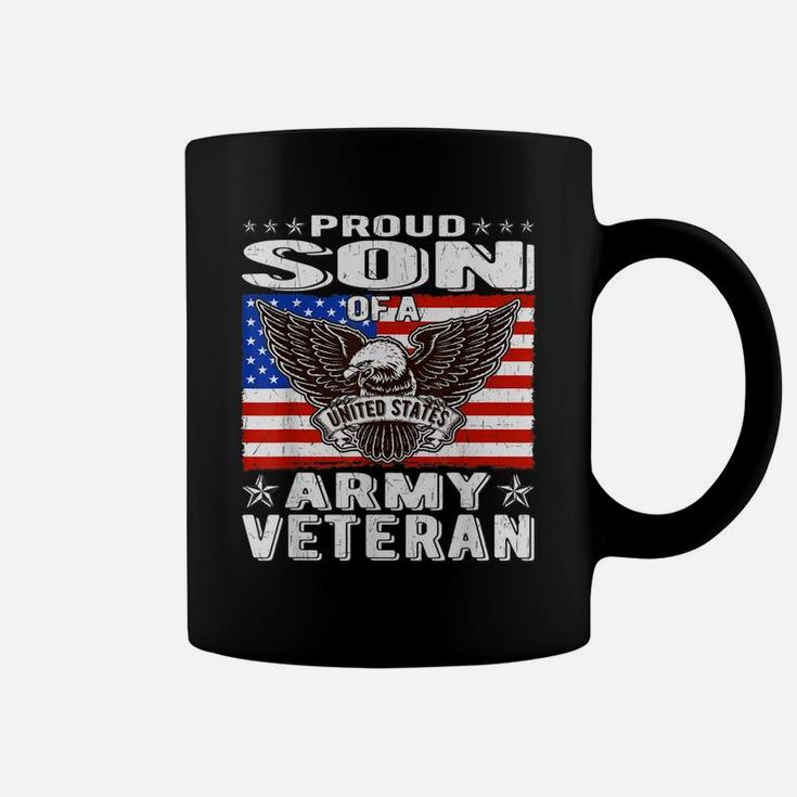 Proud Son Of Us Army Veteran Patriotic Military Family Gifts Coffee Mug