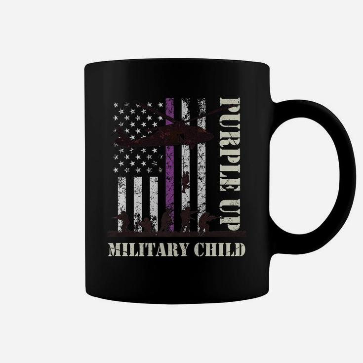 Purple Up Shirts Military Child Kids Army Retro Vintage Flag Coffee Mug
