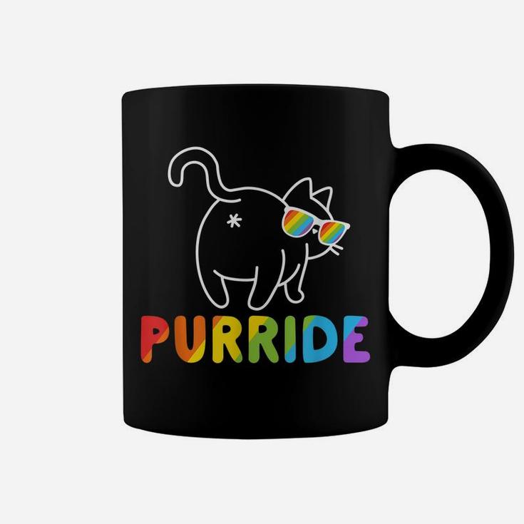 Purride Shirt Funny Cat Gay Lgbt Pride Tshirt Women Men Coffee Mug