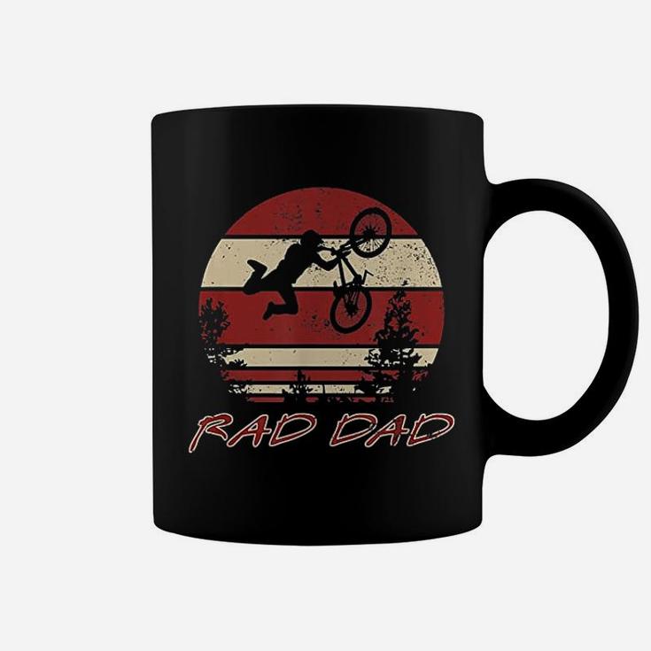 Rad Dad Racing Retro Vintage 80s Bmx Biking Distressed Coffee Mug