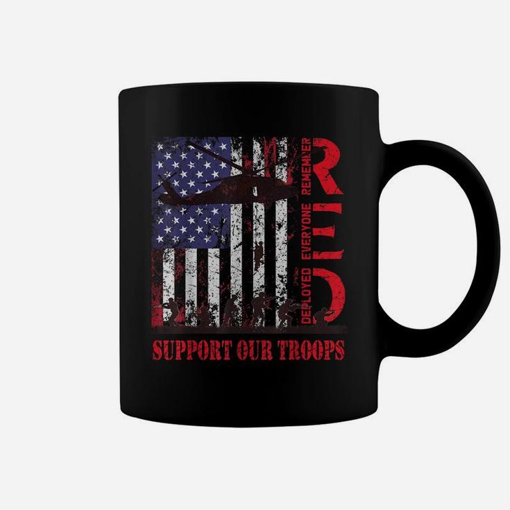 Red Friday Support Our Troops Us Flag Military Army Veteran Coffee Mug