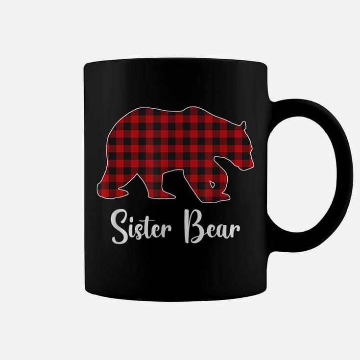 Red Plaid Bear Christmas Pajama Sister Matching Family Coffee Mug