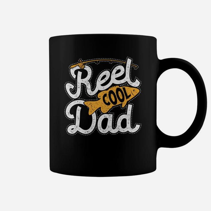 Reel Cool Dad Dads Daddy Men Funny Fishing Gift Coffee Mug