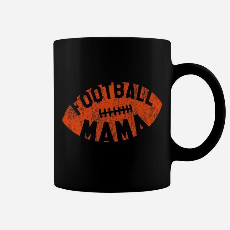 Retro Football Mama Orange Helmet Mom Gift Coffee Mug
