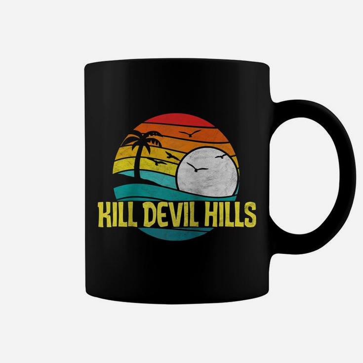 Retro Kill Devil Hills Beach Sun & Surf Eighties Graphic   Raglan Baseball Tee Coffee Mug