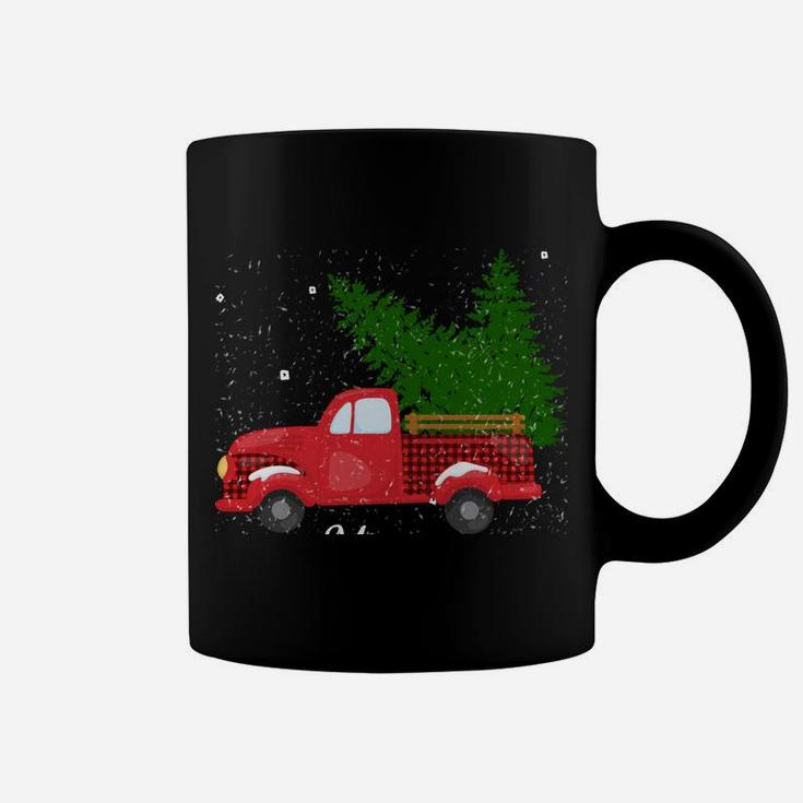Rustic Retro Farm Car Truck Wagon Christmas Fir Tree Snow Sweatshirt Coffee Mug
