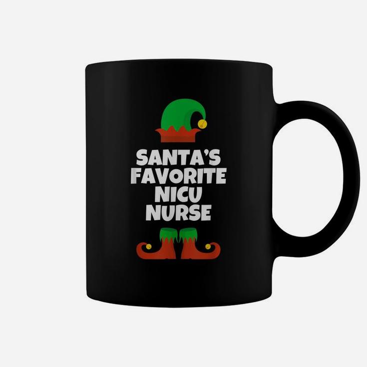 Santa's Favorite Nicu Nurse Gift Christmas Funny Neonatal Coffee Mug
