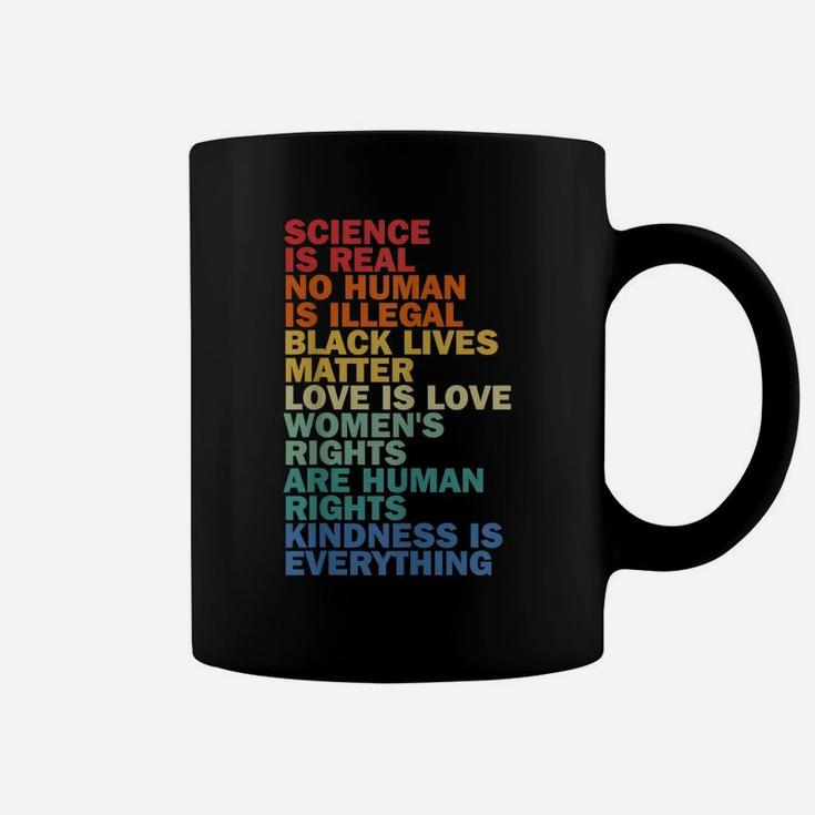 Science Is Real, Kindness Is Everything Vintage Style Coffee Mug