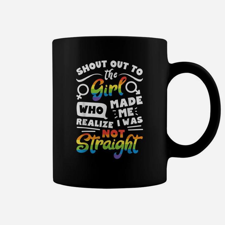 Shout Out To The Girl Lesbian Pride Lgbt T Shirt Gay Flag Coffee Mug