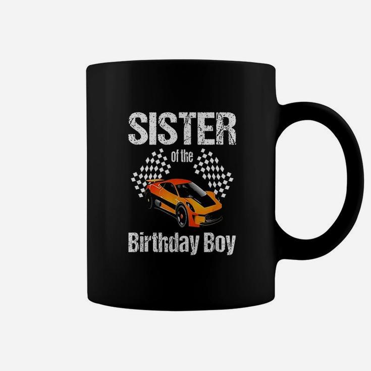 Sister Of The Birthday Boy Party Racing Race Car Coffee Mug