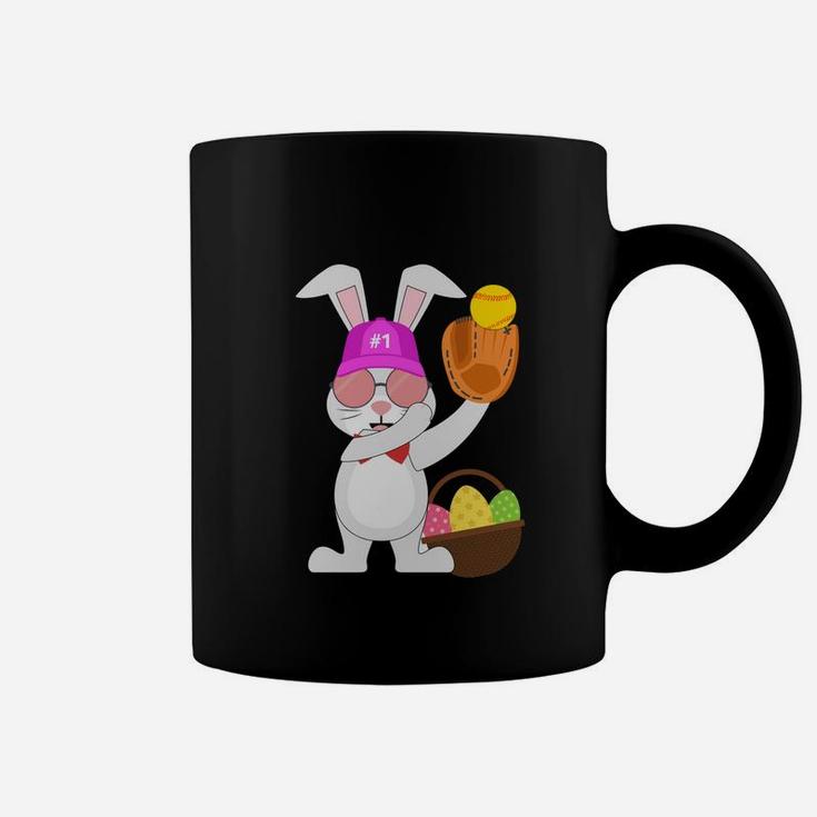Softball Bunny Rabbit For Kids Youth Boys Girls Coffee Mug