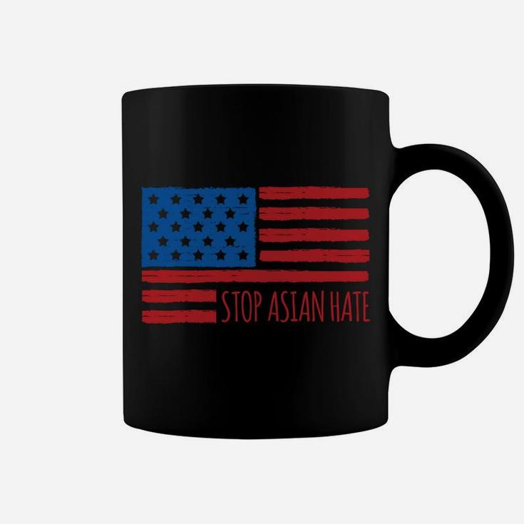 Stop Asian Hate Usa American Flag Aapi Community Love Pride Sweatshirt Coffee Mug
