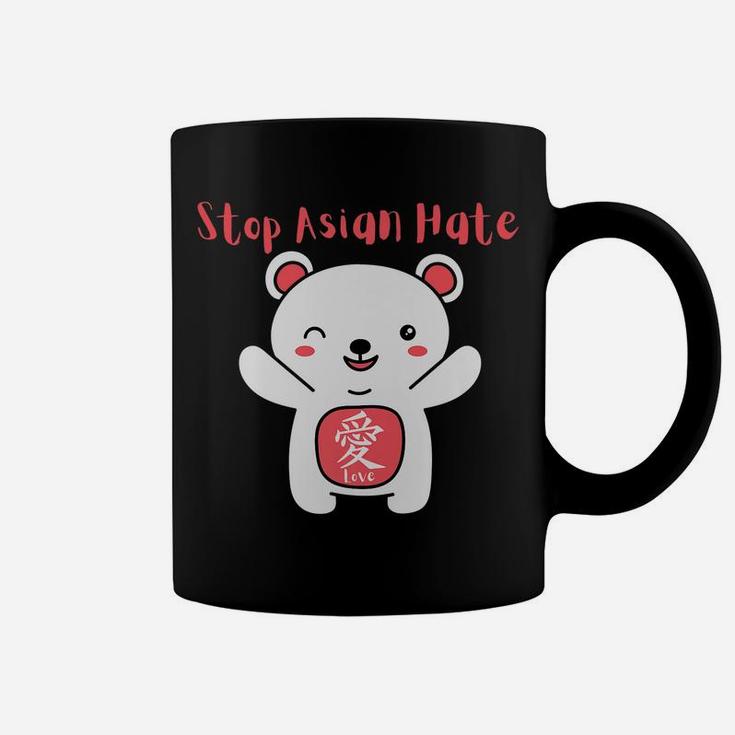 Stop Asian Hate With Love Kanji Bear Coffee Mug