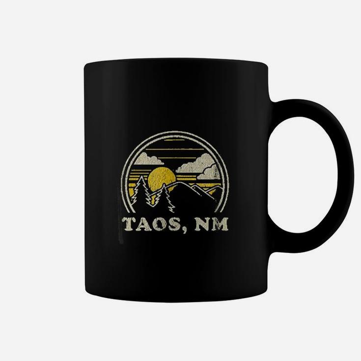 Taos New Mexico Nm Vintage Hiking Mountains Coffee Mug