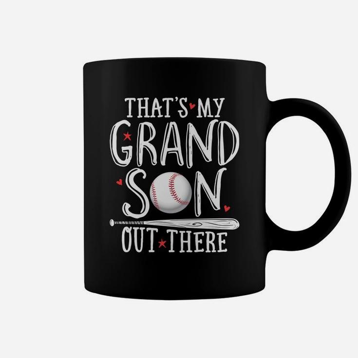 Thats My Grandson Out There Baseball Grandparents Coffee Mug