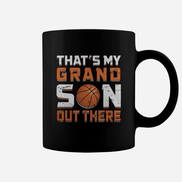 Thats My Grandson Out There Basketball Coffee Mug