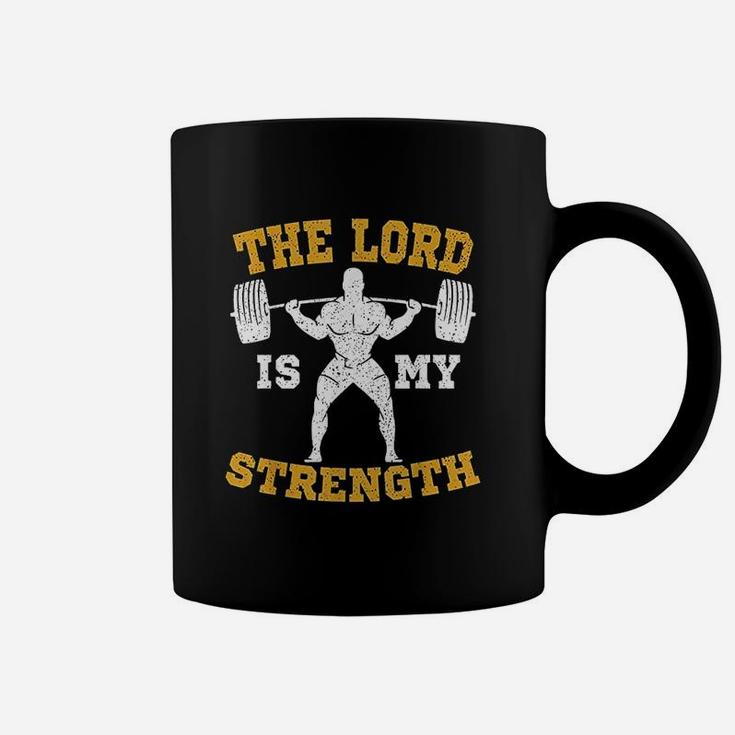 The Lord Is My Strength Christian Gym Jesus Workout Gift Coffee Mug