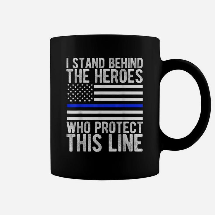 Thin Blue Line Shirt Police Flag Hero Coffee Mug
