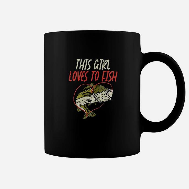 This Girl Loves To Fish Bass Fishing Family Matching Gift Coffee Mug