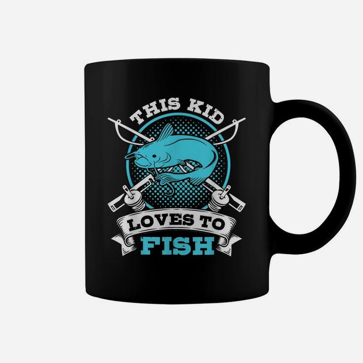This Kid Loves To Fish Gift For Fishing Lover Coffee Mug
