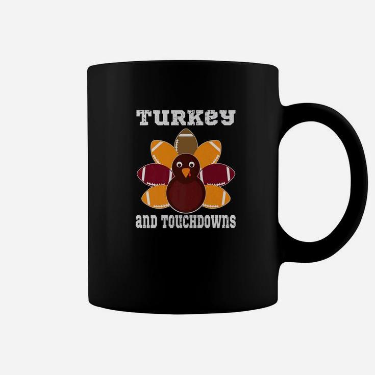 Turkey Touchdowns Football Thanksgiving Coffee Mug