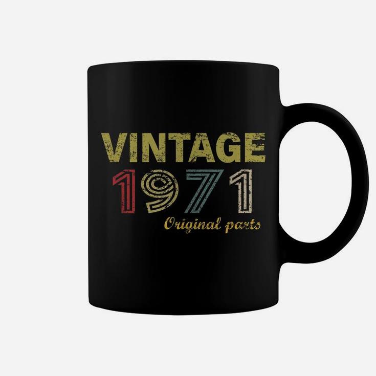 Vintage 1971 Original Parts Funny 49Th Birthday Men Coffee Mug