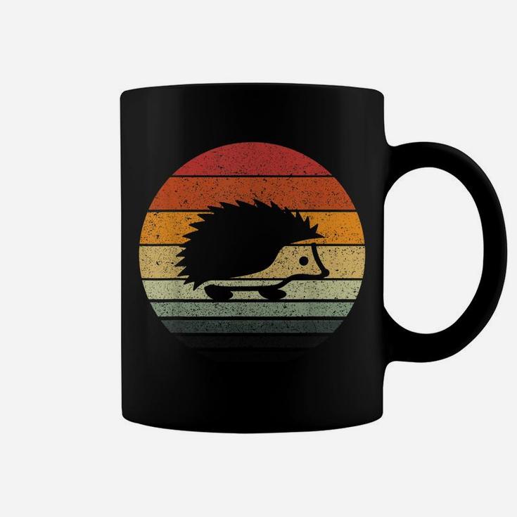 Vintage Retro Sunset Hedgehog Coffee Mug