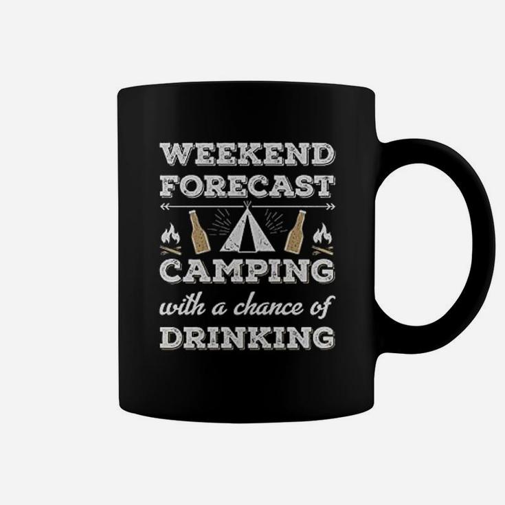 Weekend Forecast Camping With Drinking Funny Camping Gift Coffee Mug