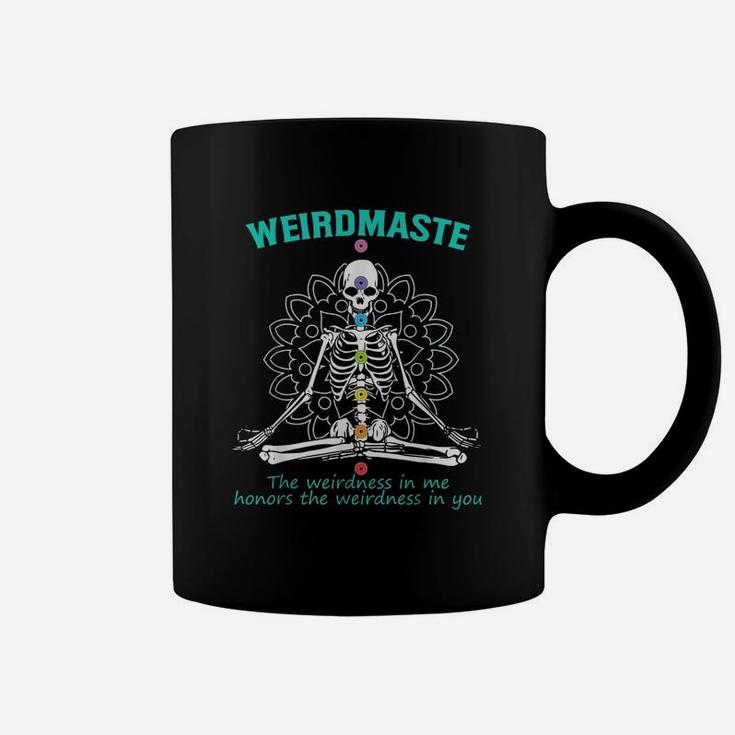 Weirdmaste Meditation Yoga Definition Funny Skeleton Yoga Coffee Mug