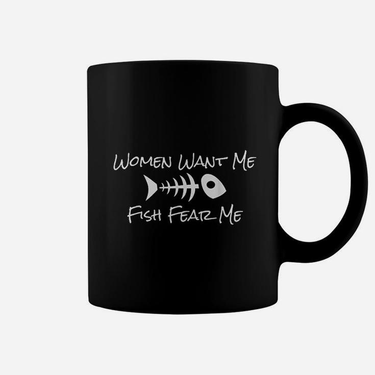 Women Want Me Fish Fear Me Fishing Humor Coffee Mug