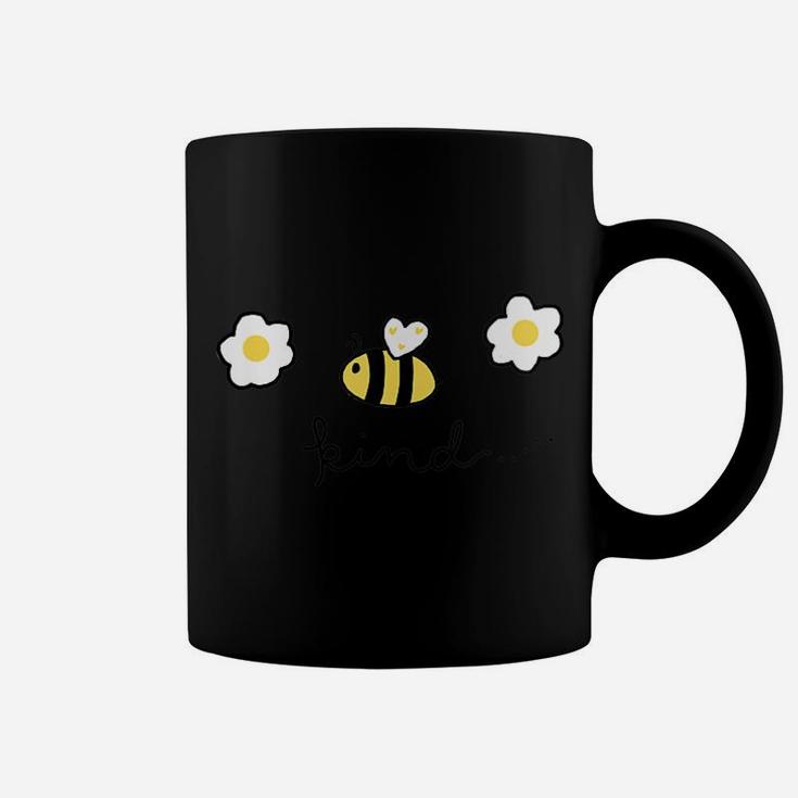 Womens 'Bee' Kind Cute Bumble Bee & Daisy Flowers Graphic Coffee Mug