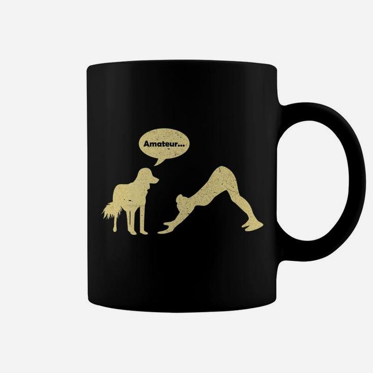 Womens Funny Downward Facing Dog Yoga Humor Comedy Womens Coffee Mug