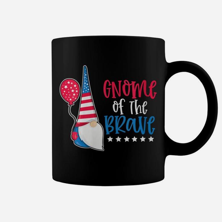 Womens Gnome Of The Brave 4Th Of July Patriotic Red White Blue USA Coffee Mug