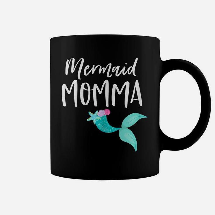 Womens Mom Birthday Party Outfit Dad Mama Girl Mermaid Momma Shirt Coffee Mug