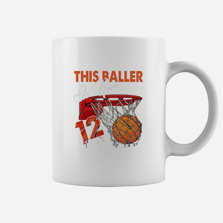 12th Birthday Basketball Funny 12 Years Old Kids Gift Coffee Mug