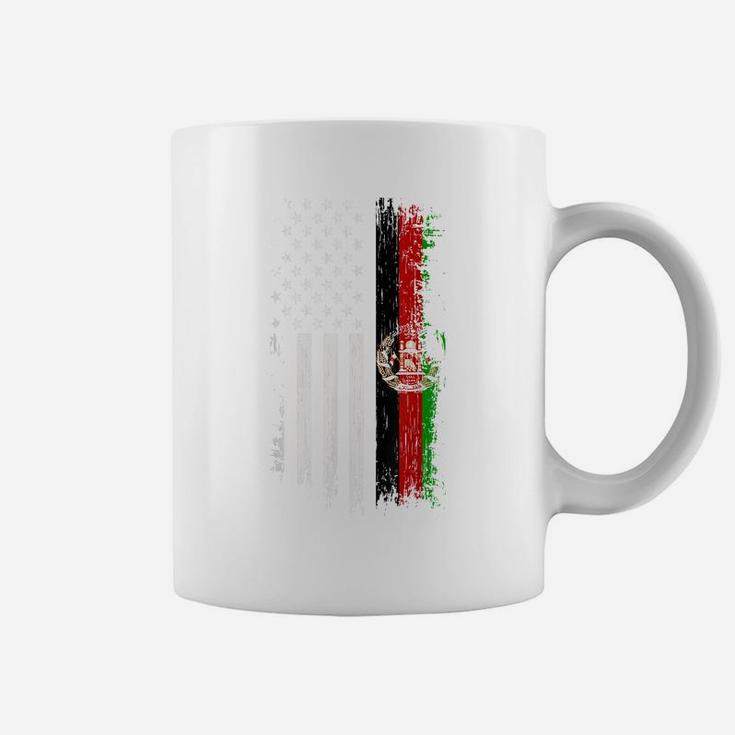 Afghan American Flag T Shirt - Afghanistan Usa Flag Tees Coffee Mug