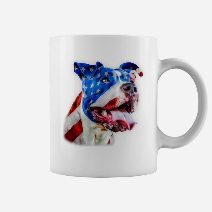 American Pit Bull Terrier USA Flag Patriotic Dog Gift Coffee Mug