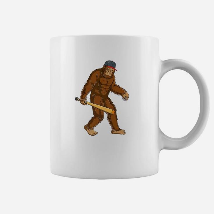 Bigfoot Baseball Men Boys Funny Batter Gift Coffee Mug