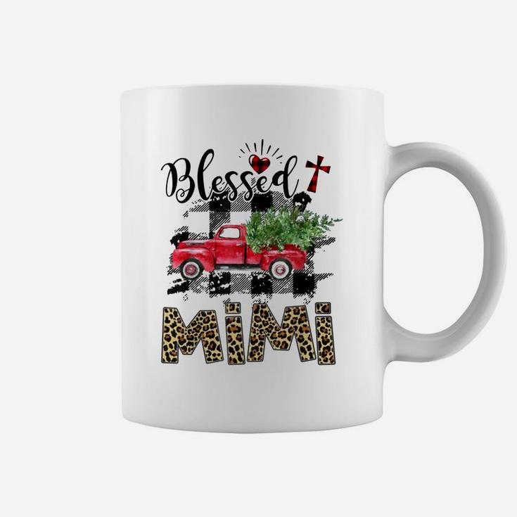 Blessed Mimi Christmas Red Truck Car Coffee Mug