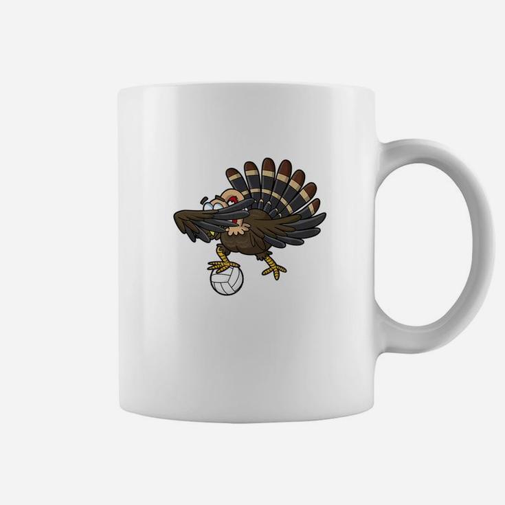 Dabbing Turkey Volleyball Happy Thanksgiving Day Coffee Mug