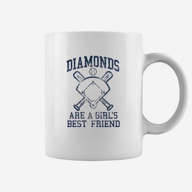 Diamonds Are A Girls Best Friend Funny Cute Baseball Coffee Mug