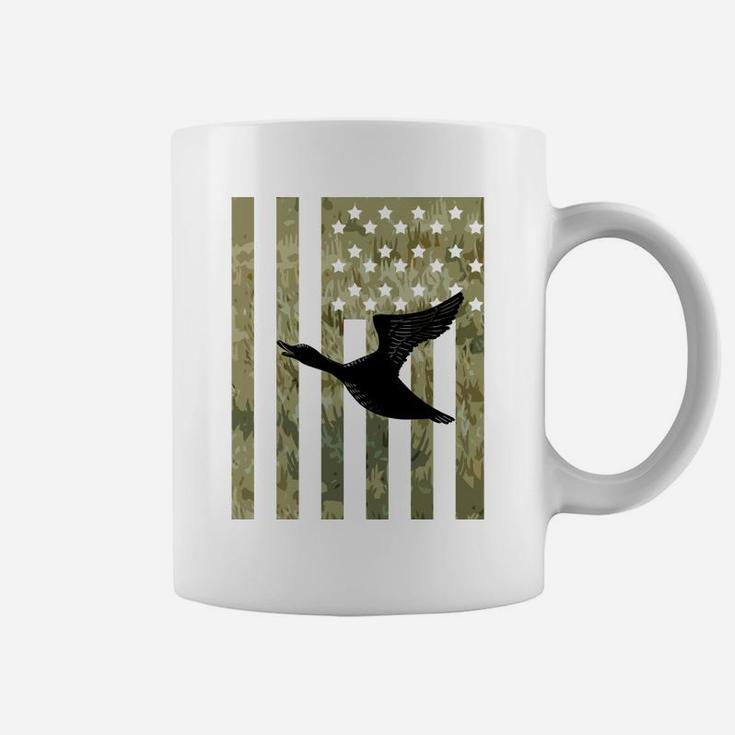 Duck Grass American Flag Bird Waterfowl Hunting Hunter Gift Coffee Mug