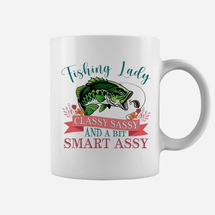 Fishing Lady Classy Sassy And A Bit Smart Assy Coffee Mug
