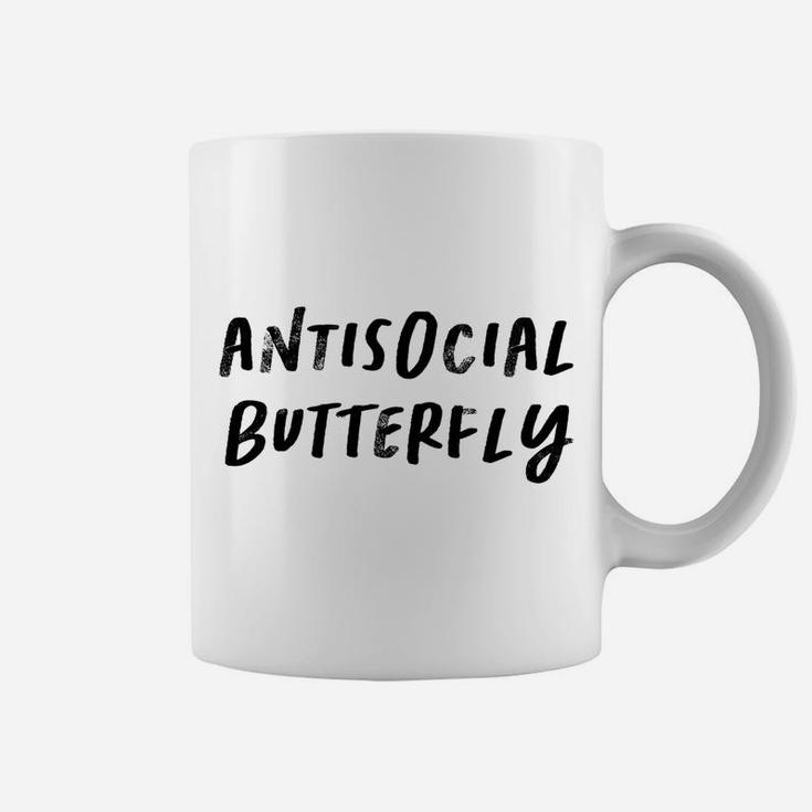 Funny Saying Mom Gift Antisocial Butterfly Coffee Mug