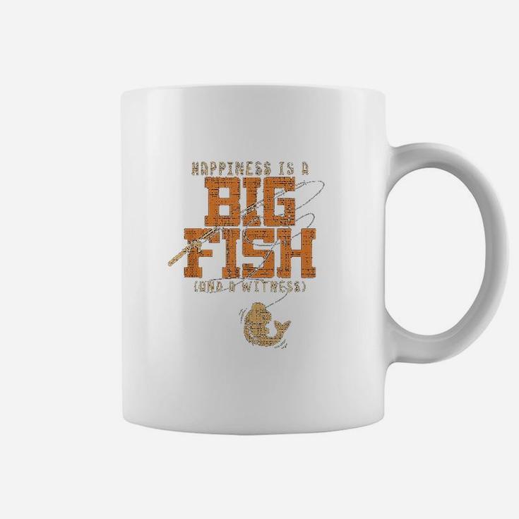 Happiness Is A Big Fish And A Witness Fishing Coffee Mug