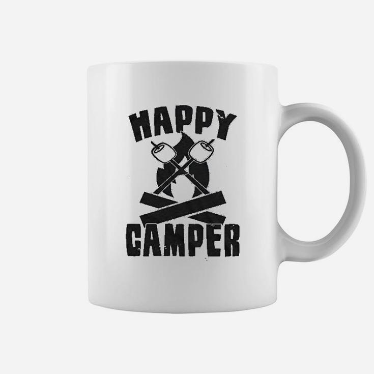 Happy Camper Funny Camping Cool Hiking Graphic Vintage Coffee Mug