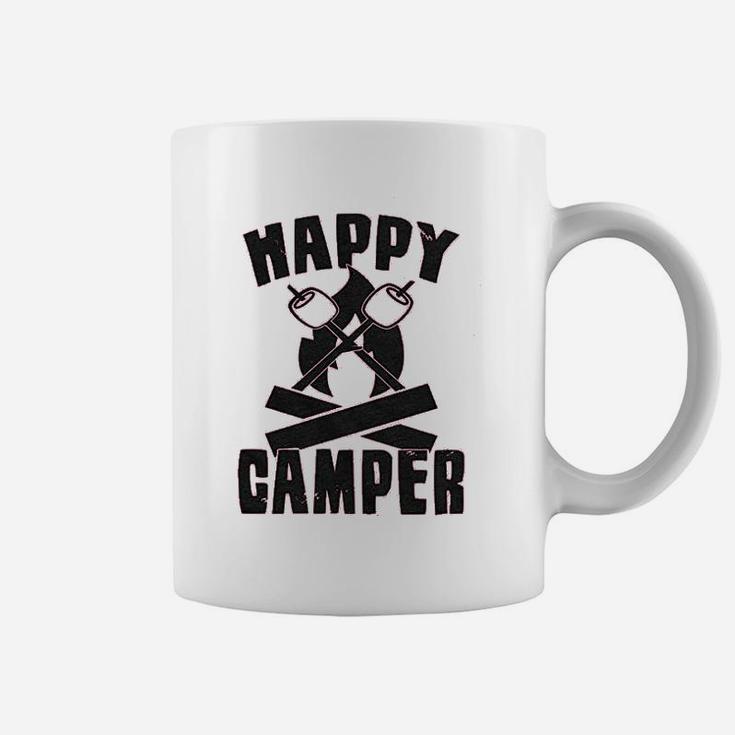 Happy Camper Funny Camping Hiking Cool Vintage Graphic Retro Coffee Mug