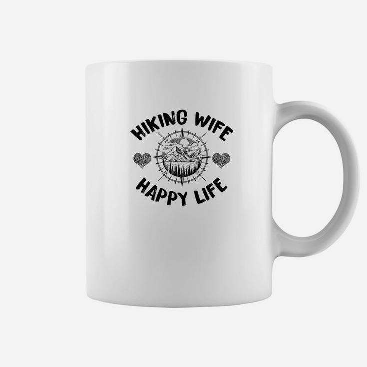 Hiking Wife Happy Life Funny Camping Coffee Mug