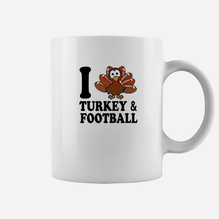 I Love Turkey And Football Toddler Thanksgiving Coffee Mug