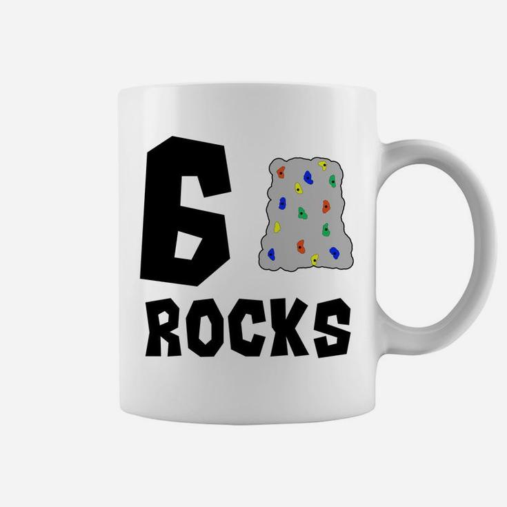 Kids 6 Year Old Rock Climbing Birthday Party 6th Birthday Coffee Mug